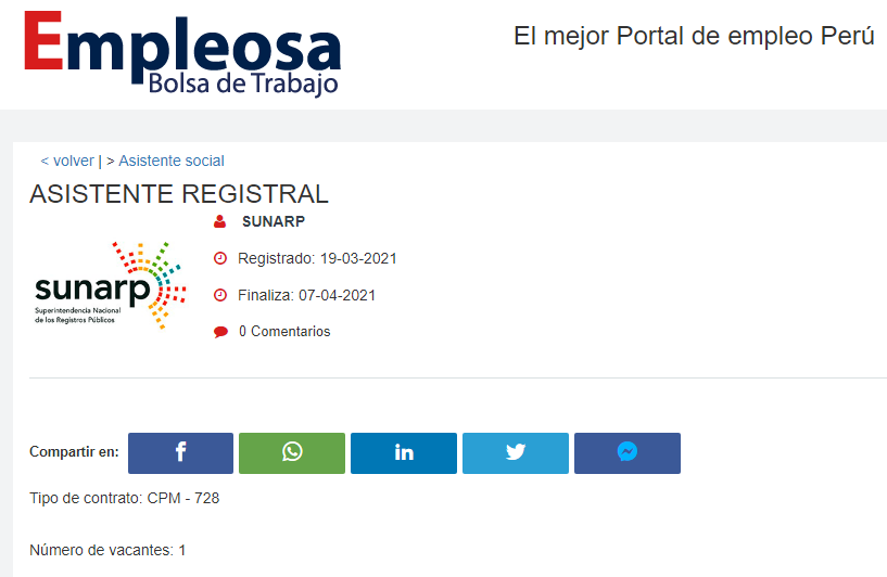 ASISTENTE REGISTRAL