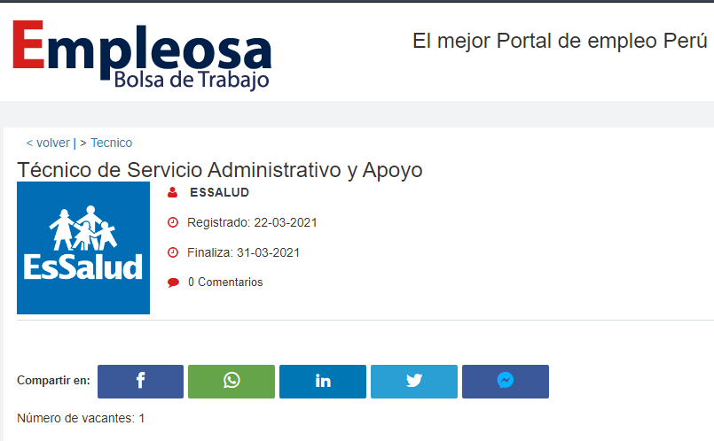 Técnico de Servicio Administrativo y Apoyo