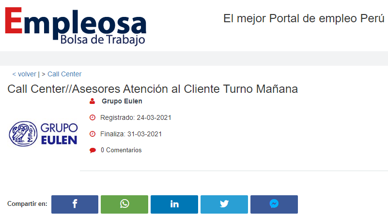 Call Center//Asesores Atención al Cliente Turno Mañana