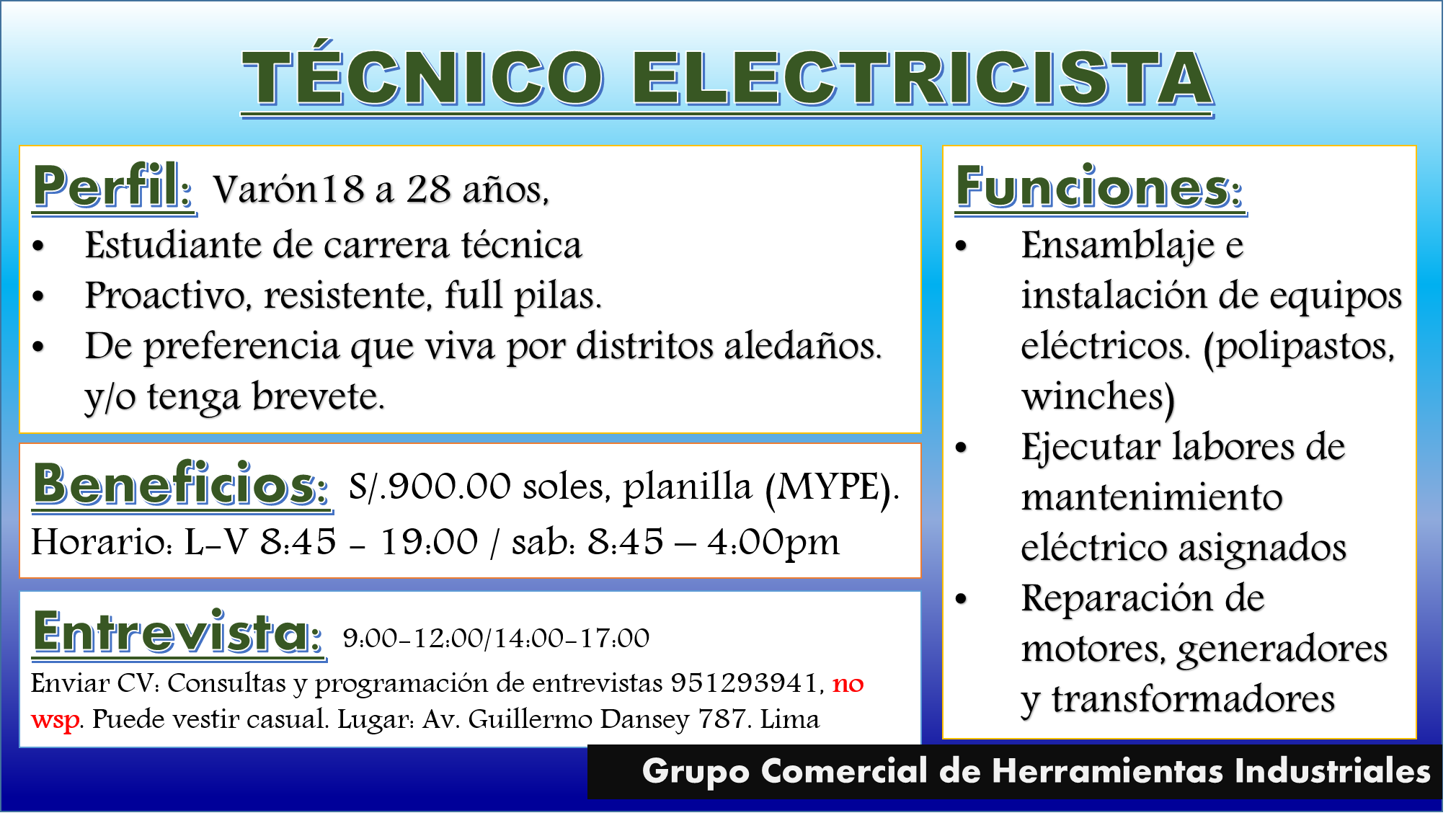 TÉCNICO ELECTRICISTA